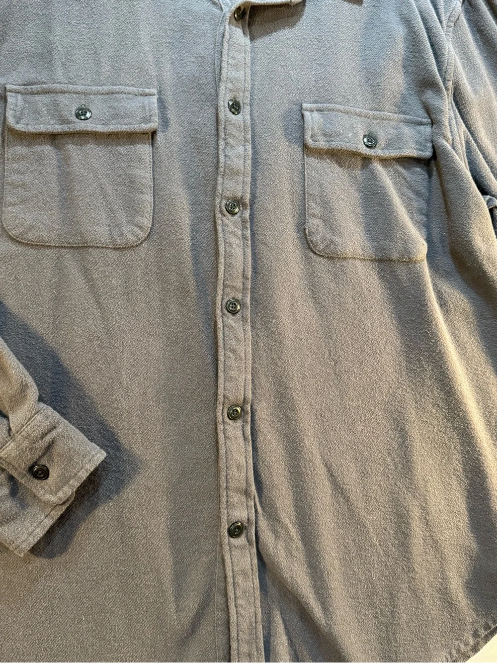 Men's Lucky Brand Cotton Long Sleeve Button-Up Shirt in Charcoal Gray